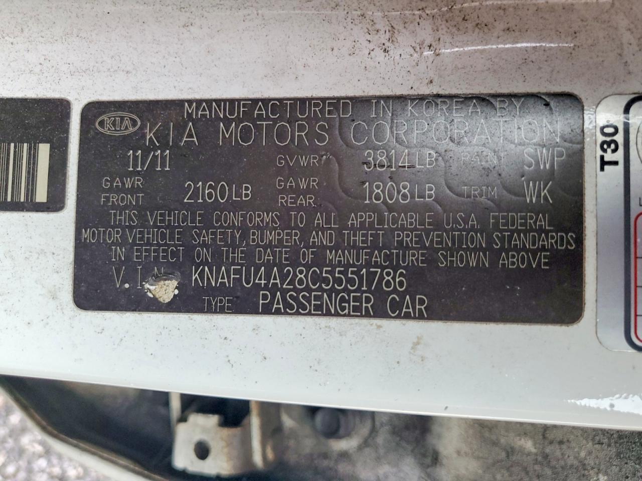 2012 KIA FORTE EX photo 12