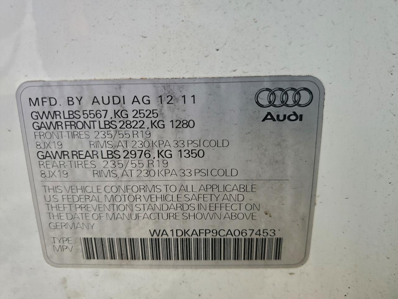 2012 AUDI Q5 PREMIUM PLUS photo 13