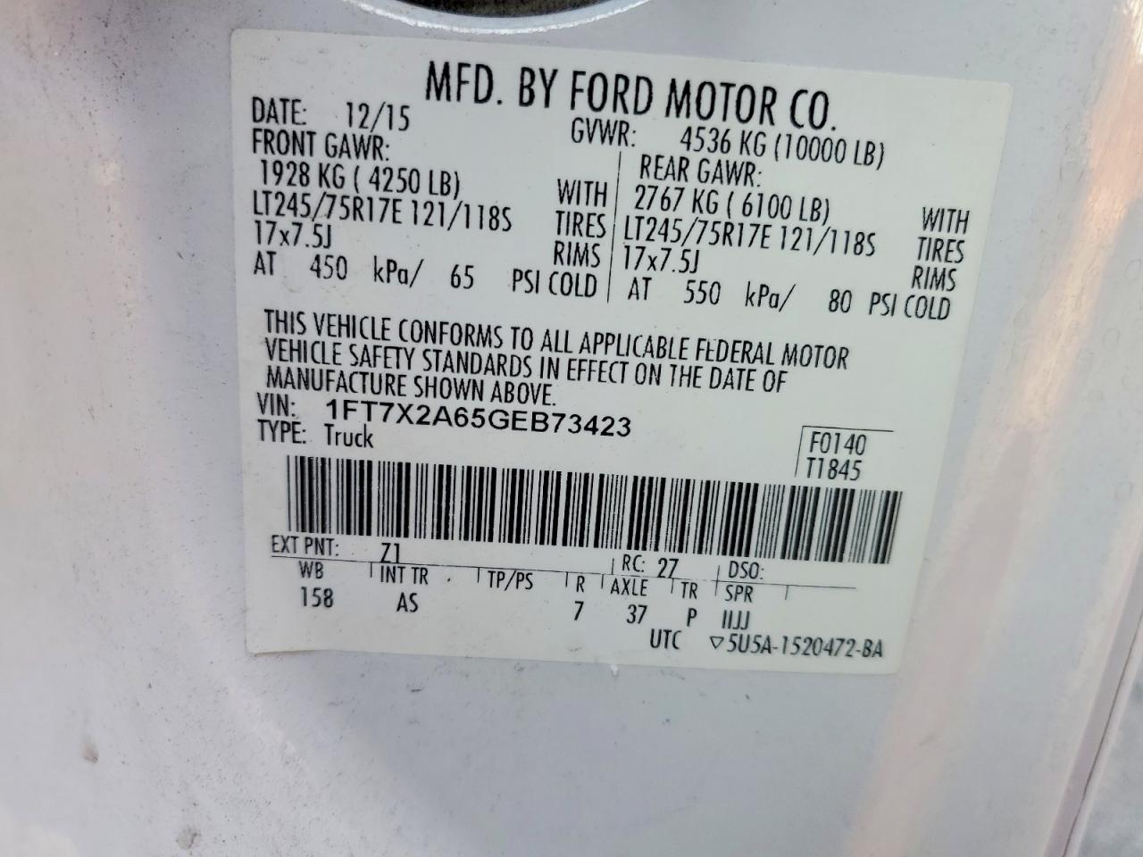 2016 FORD F250 SUPER DUTY photo 12