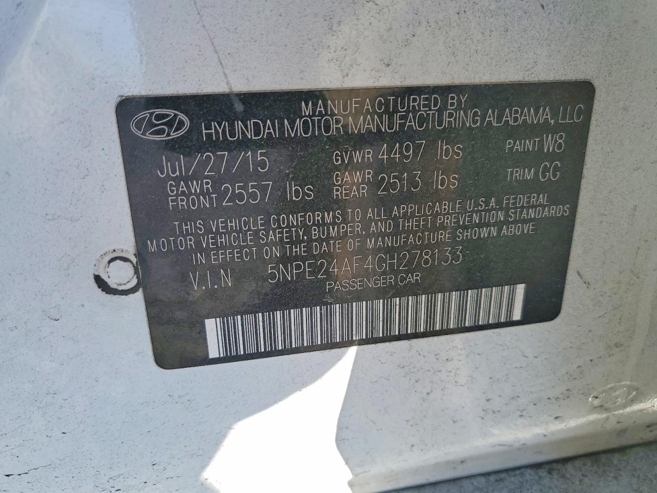 2016 HYUNDAI SONATA SE photo 34
