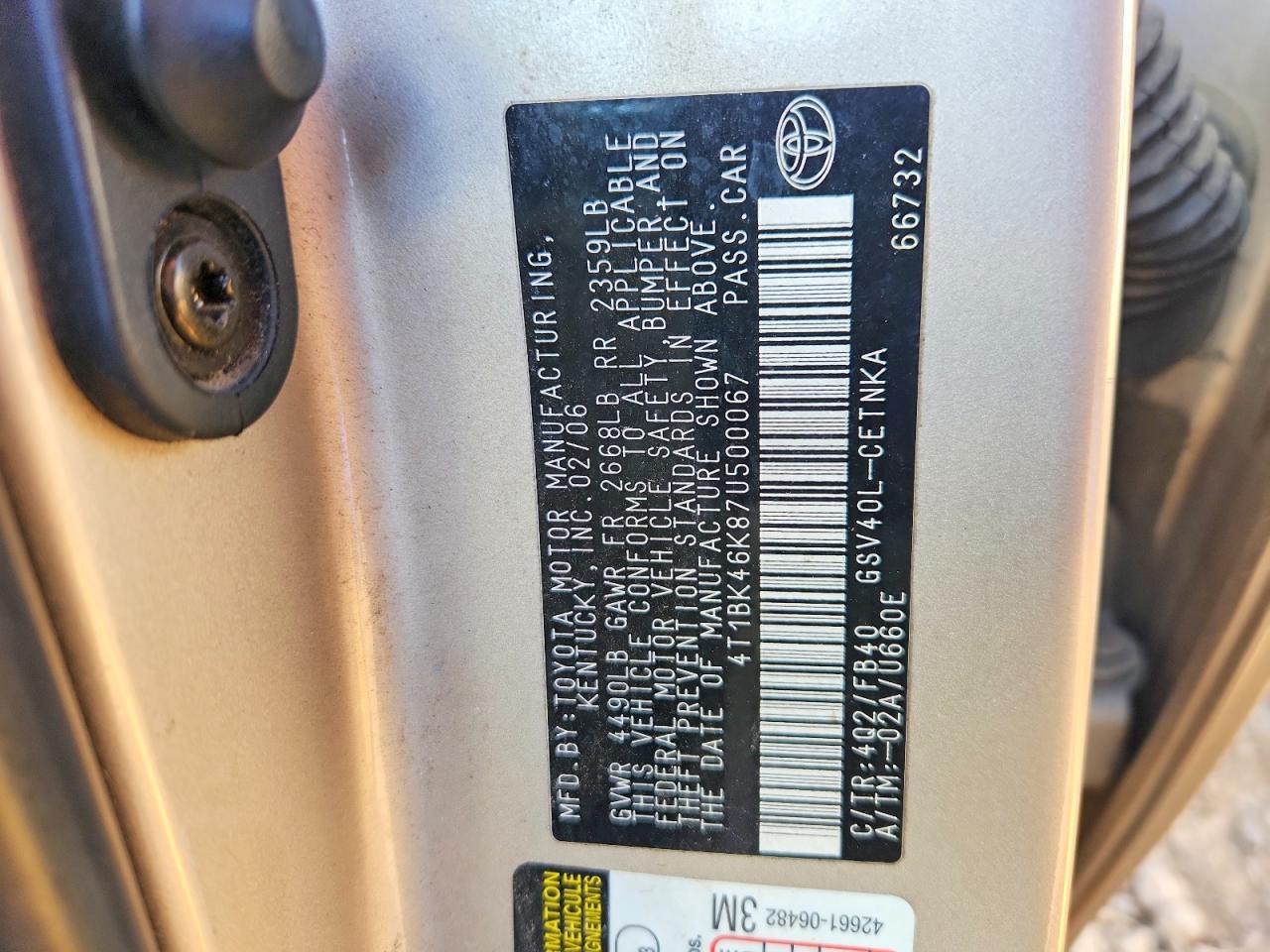 2007 TOYOTA CAMRY LE photo 23