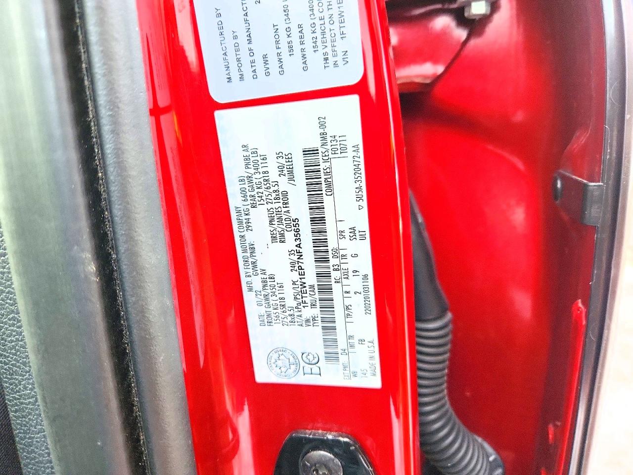 2022 FORD F150 SUPERCREW photo 23