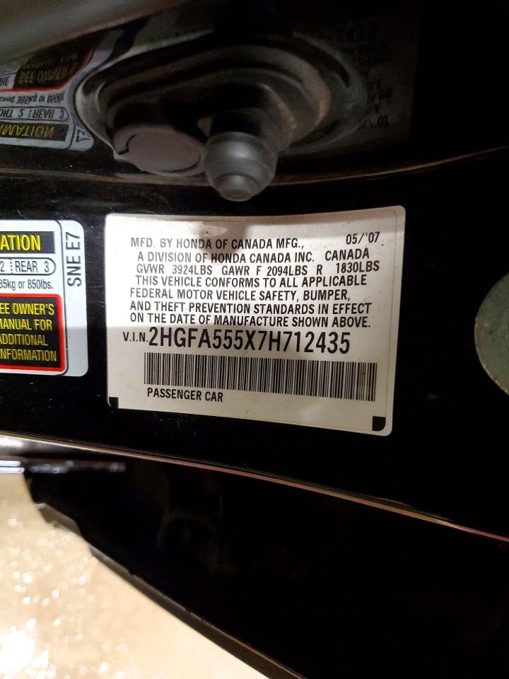 2007 HONDA CIVIC SI photo 13
