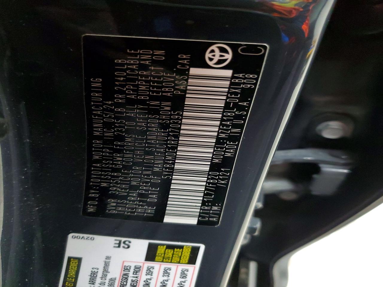 2024 TOYOTA COROLLA LE photo 12