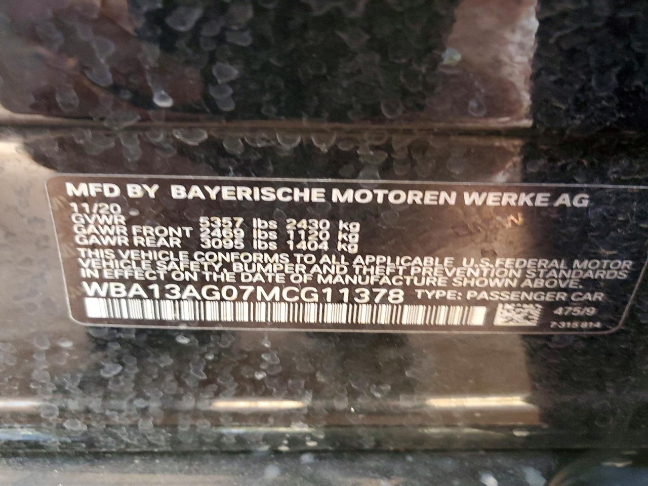 2021 BMW 530E photo 12