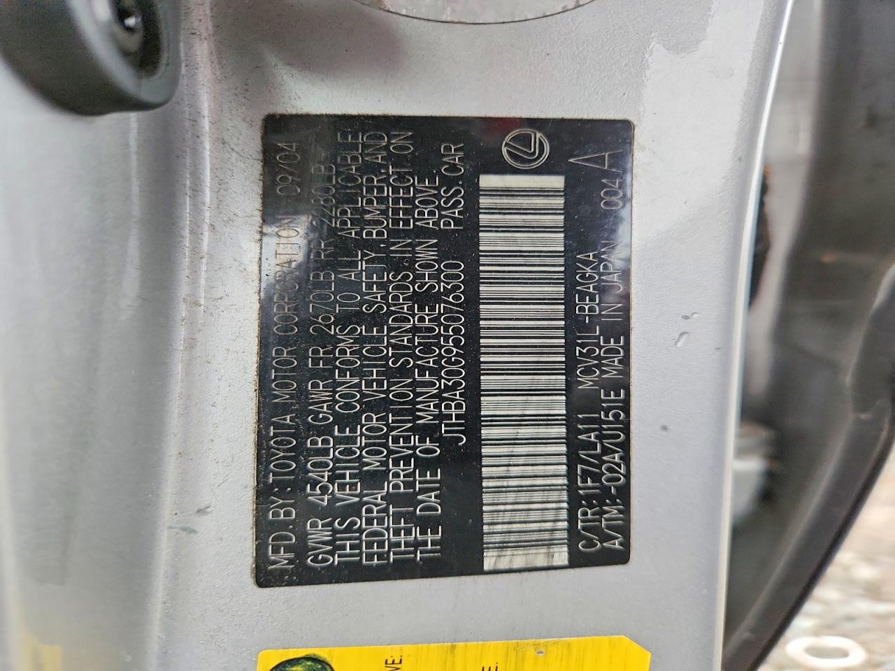 2005 LEXUS ES 330 photo 12