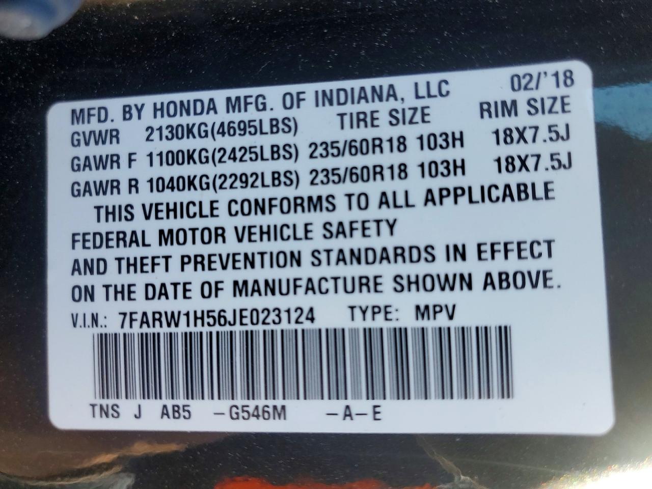 2018 HONDA CR-V EX photo 25