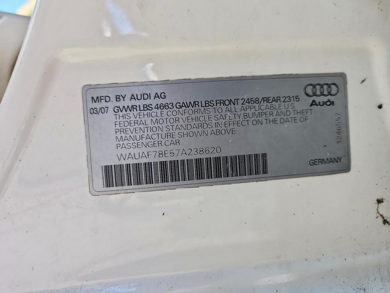 2007 AUDI A4 2 photo 12