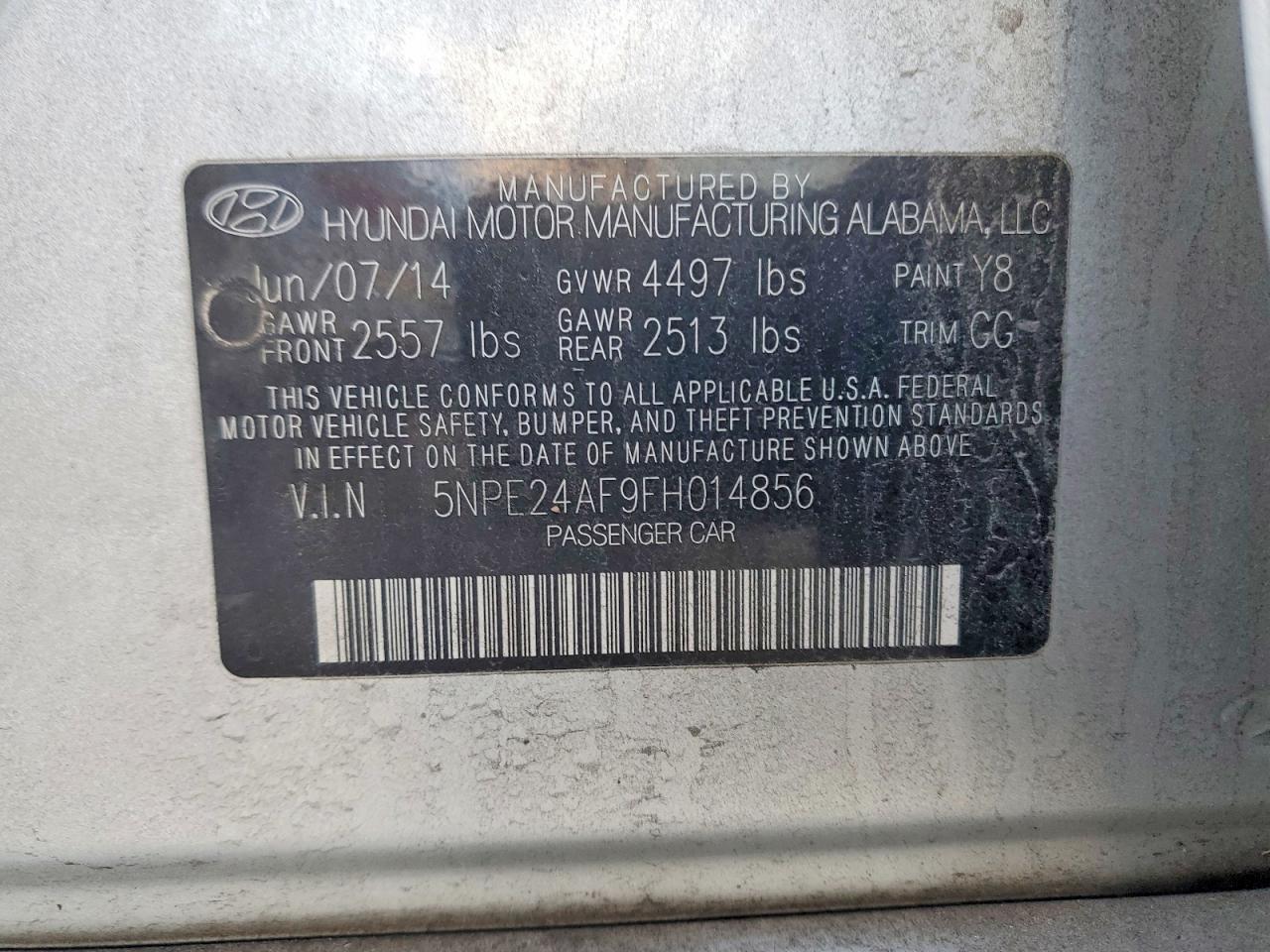 2015 HYUNDAI SONATA SE photo 12