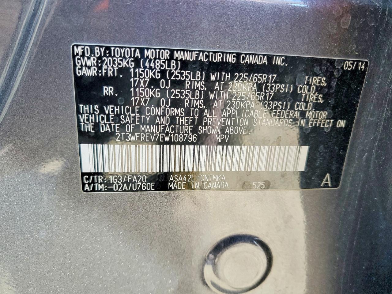 2014 TOYOTA RAV4 XLE photo 13
