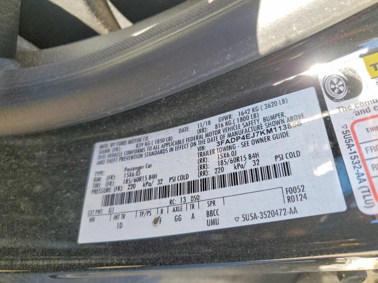 2019 FORD FIESTA SE photo 23
