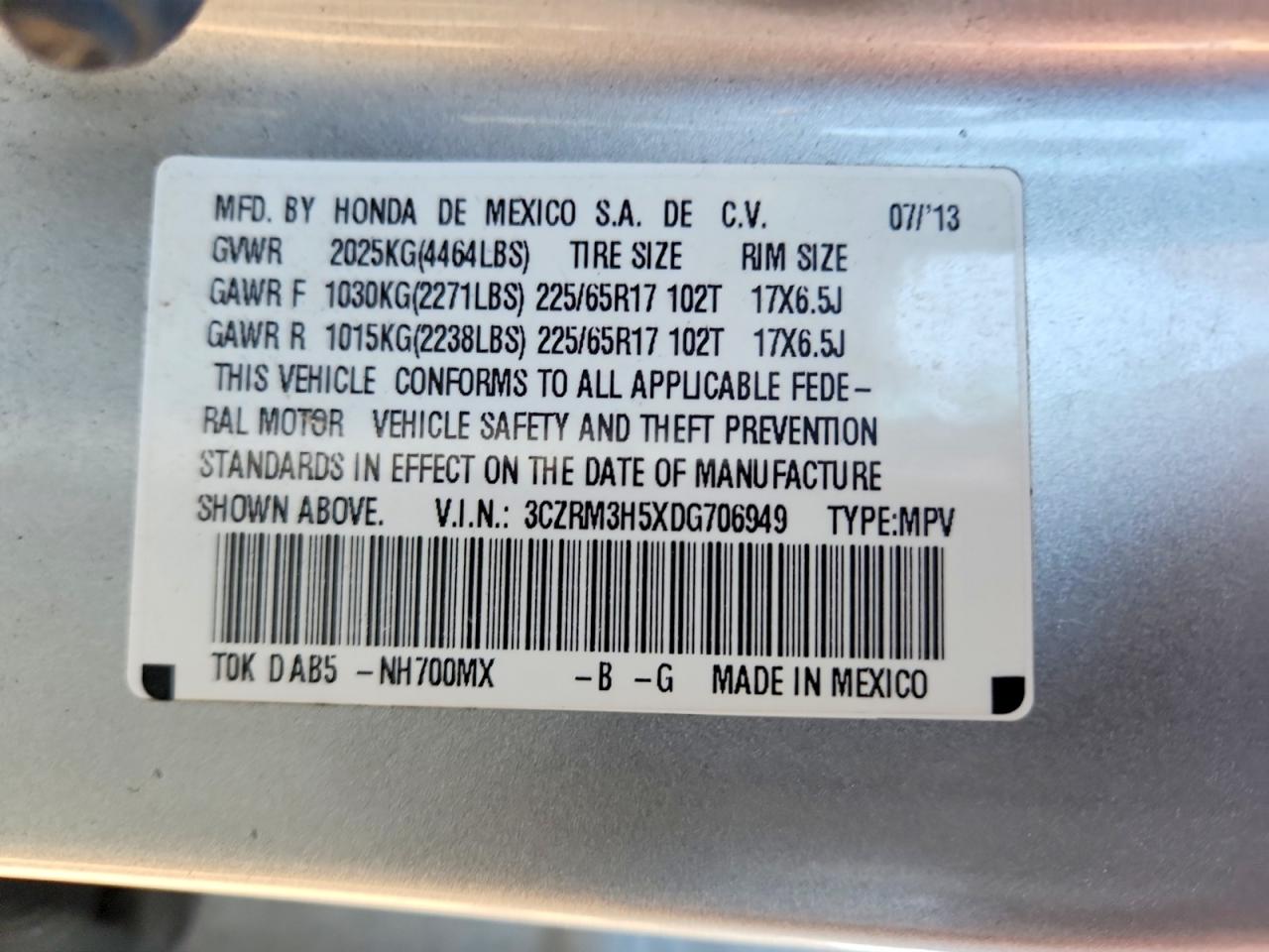 2013 HONDA CR-V EX photo 13