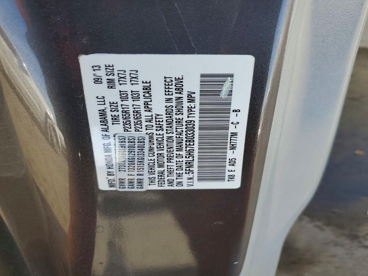 2014 HONDA ODYSSEY EXL photo 25