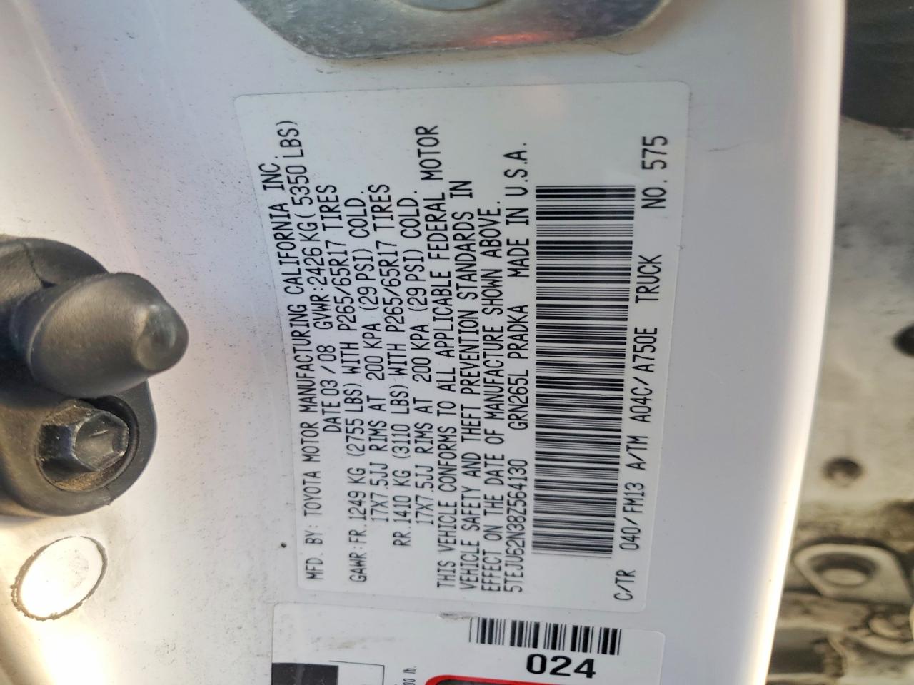 2008 TOYOTA TACOMA DOUBLE CAB PRERUNNER photo 12