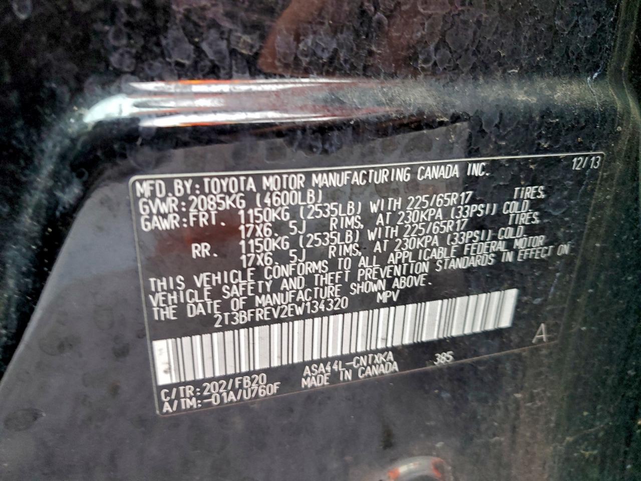2014 TOYOTA RAV4 LE photo 45