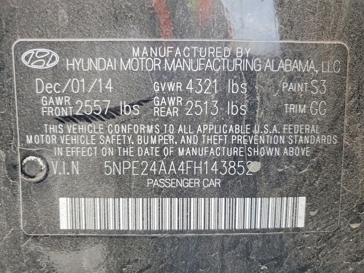 2015 HYUNDAI SONATA ECO photo 13