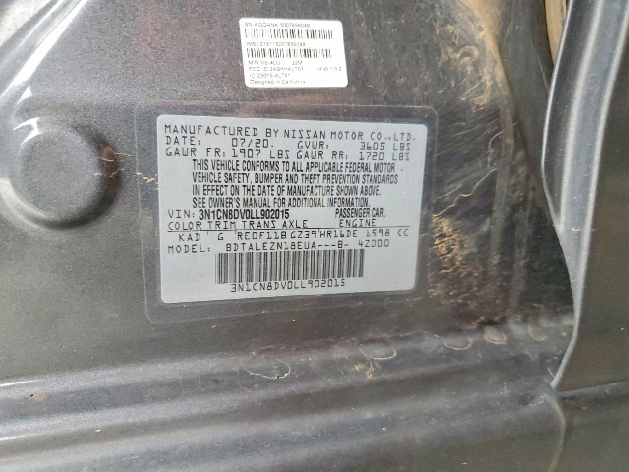 2020 NISSAN VERSA S photo 13