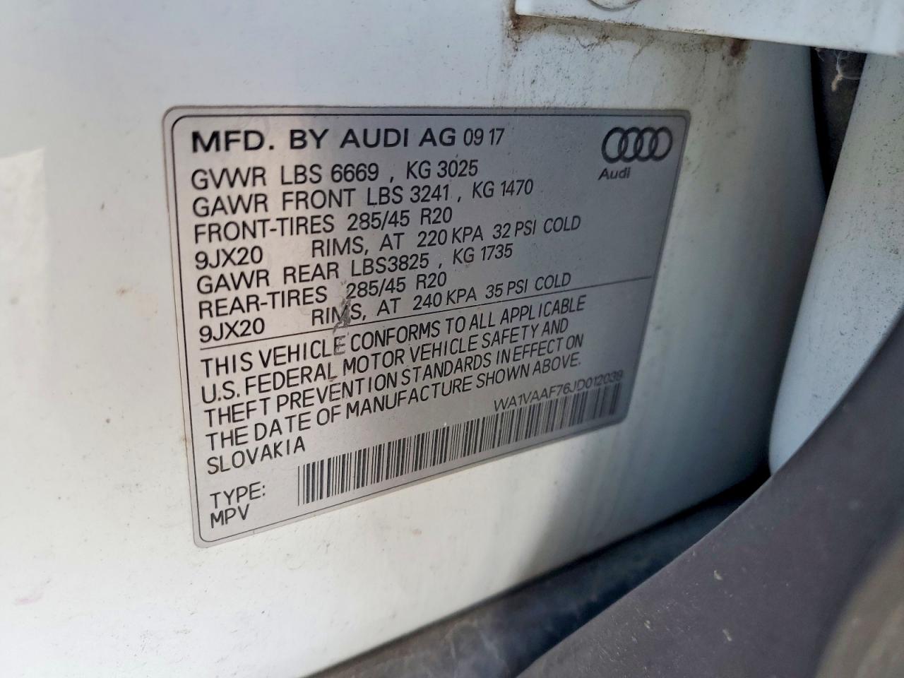 2018 AUDI Q7 PRESTIGE photo 12