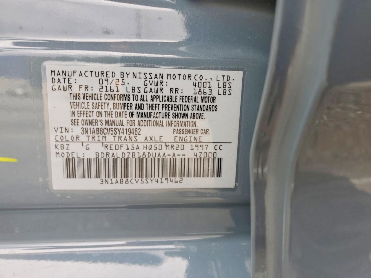 2025 NISSAN SENTRA SV photo 12