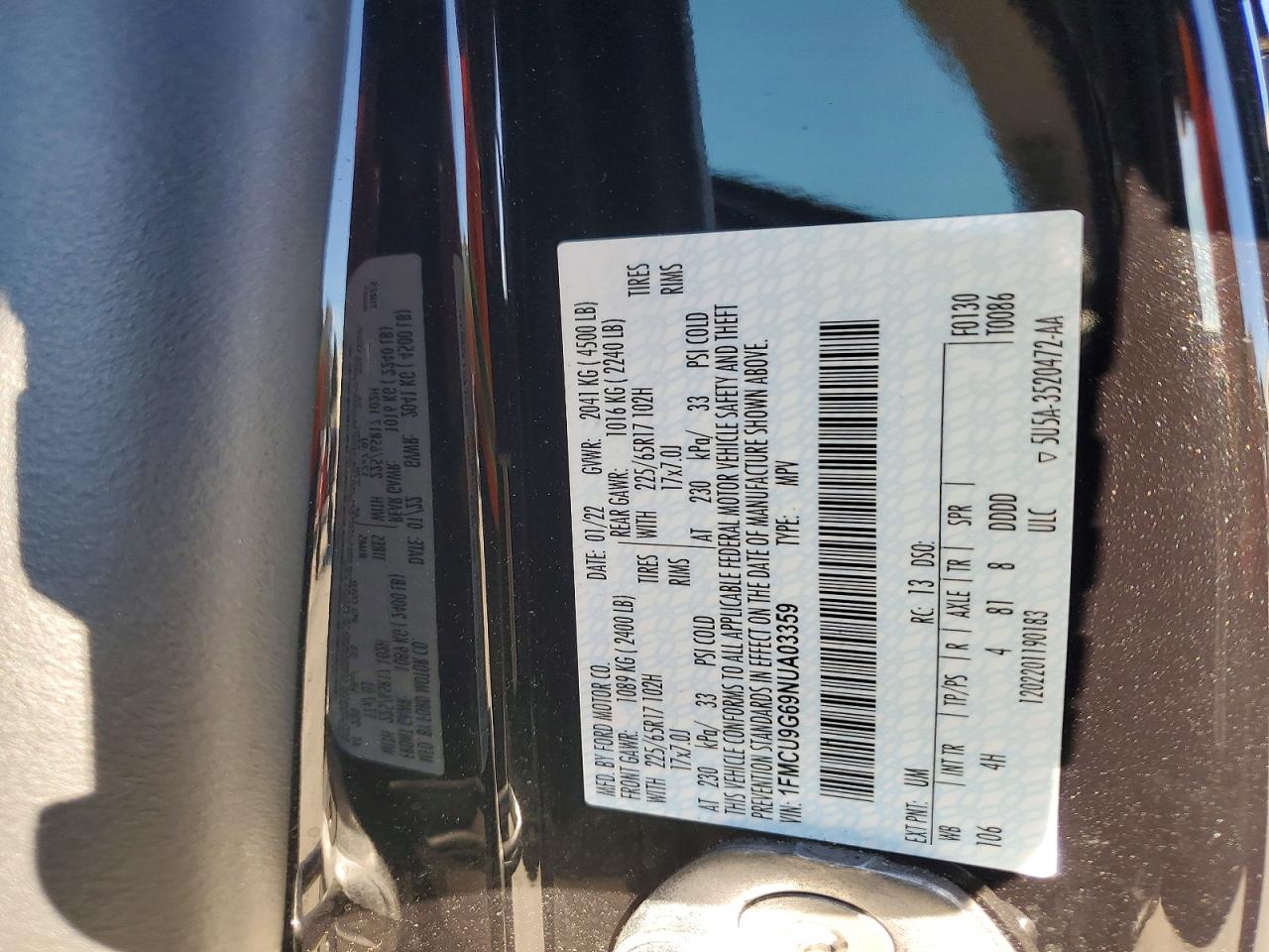 2022 FORD ESCAPE SE photo 34