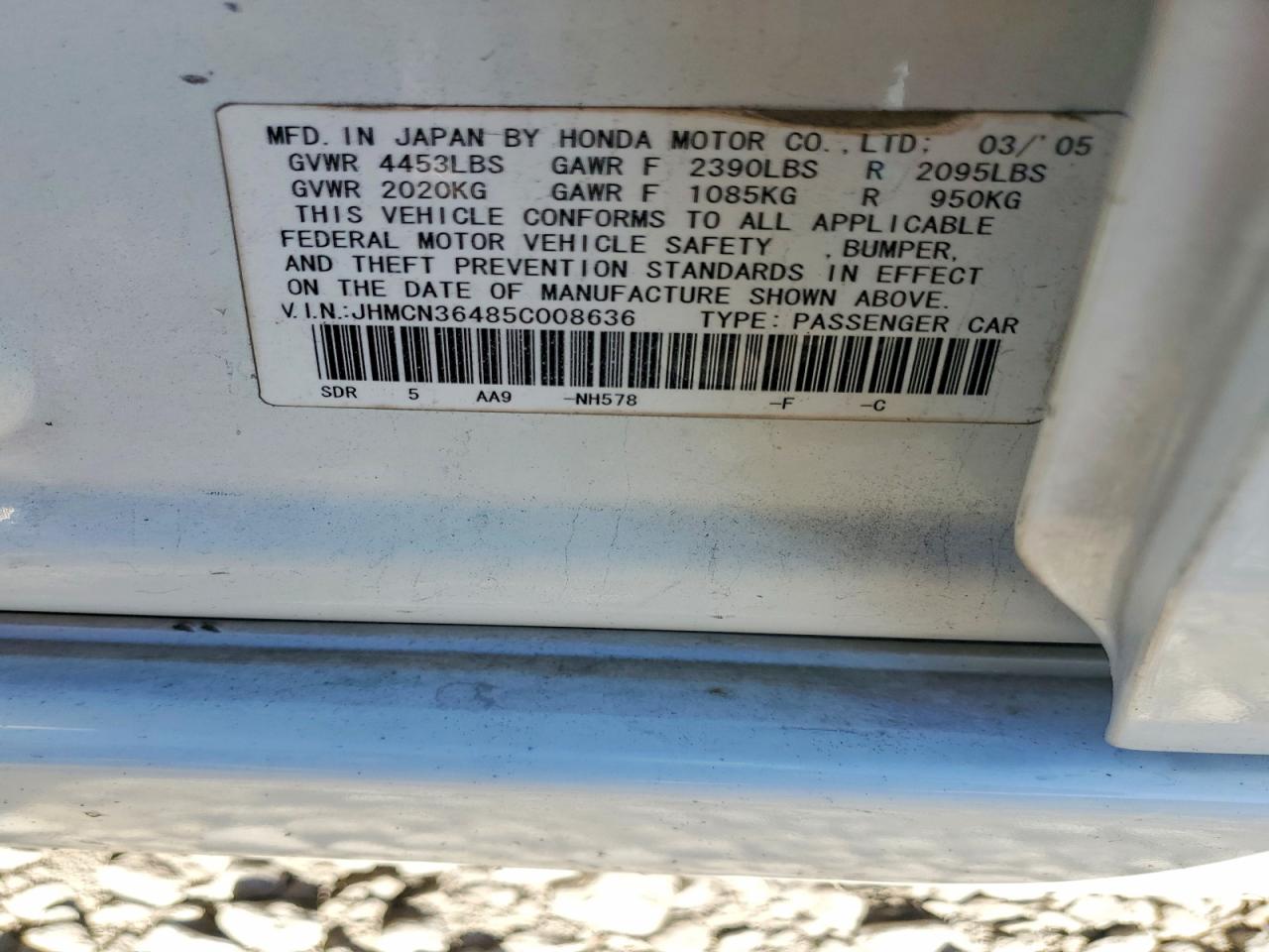 2005 HONDA ACCORD HYBRID photo 12