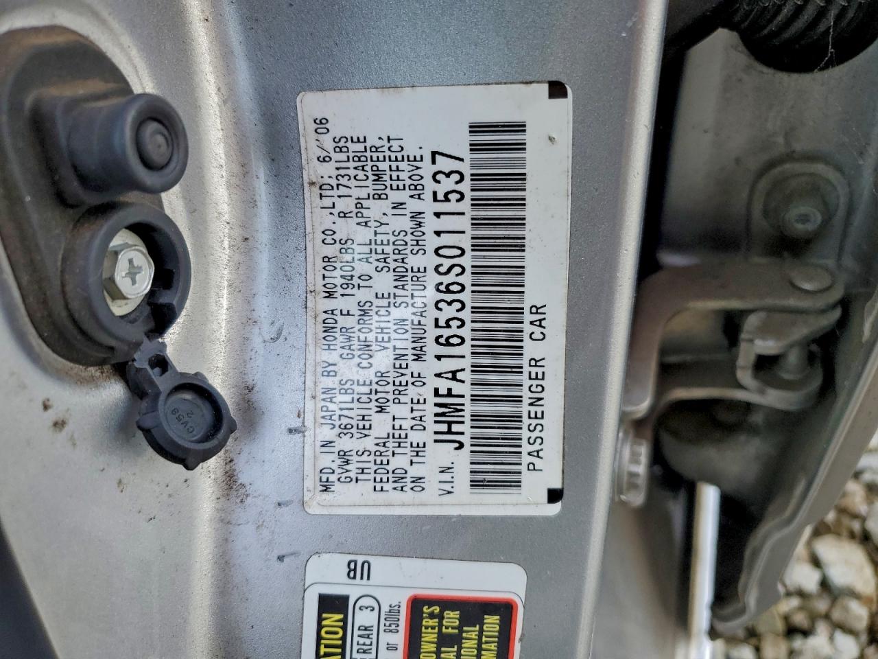2006 HONDA CIVIC LX photo 12