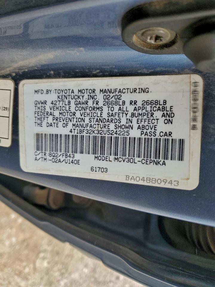 2002 TOYOTA CAMRY LE photo 12