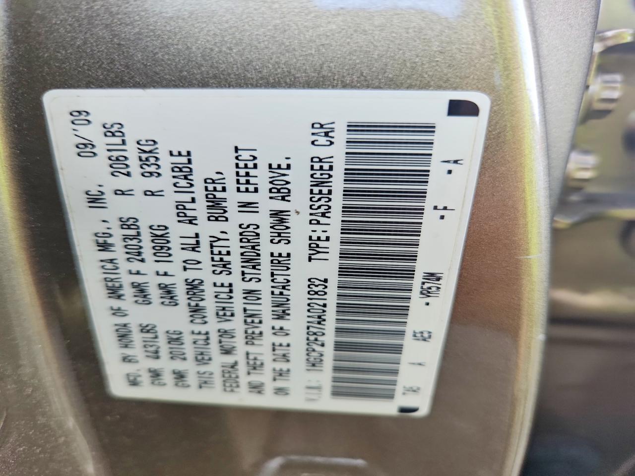 2010 HONDA ACCORD EXL photo 23