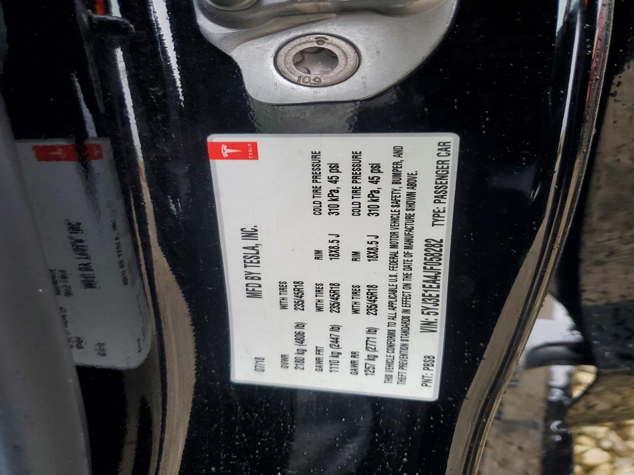2018 TESLA MODEL 3 photo 12