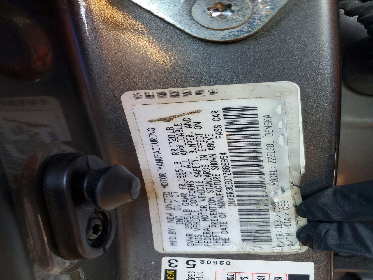 2007 TOYOTA COROLLA CE photo 12
