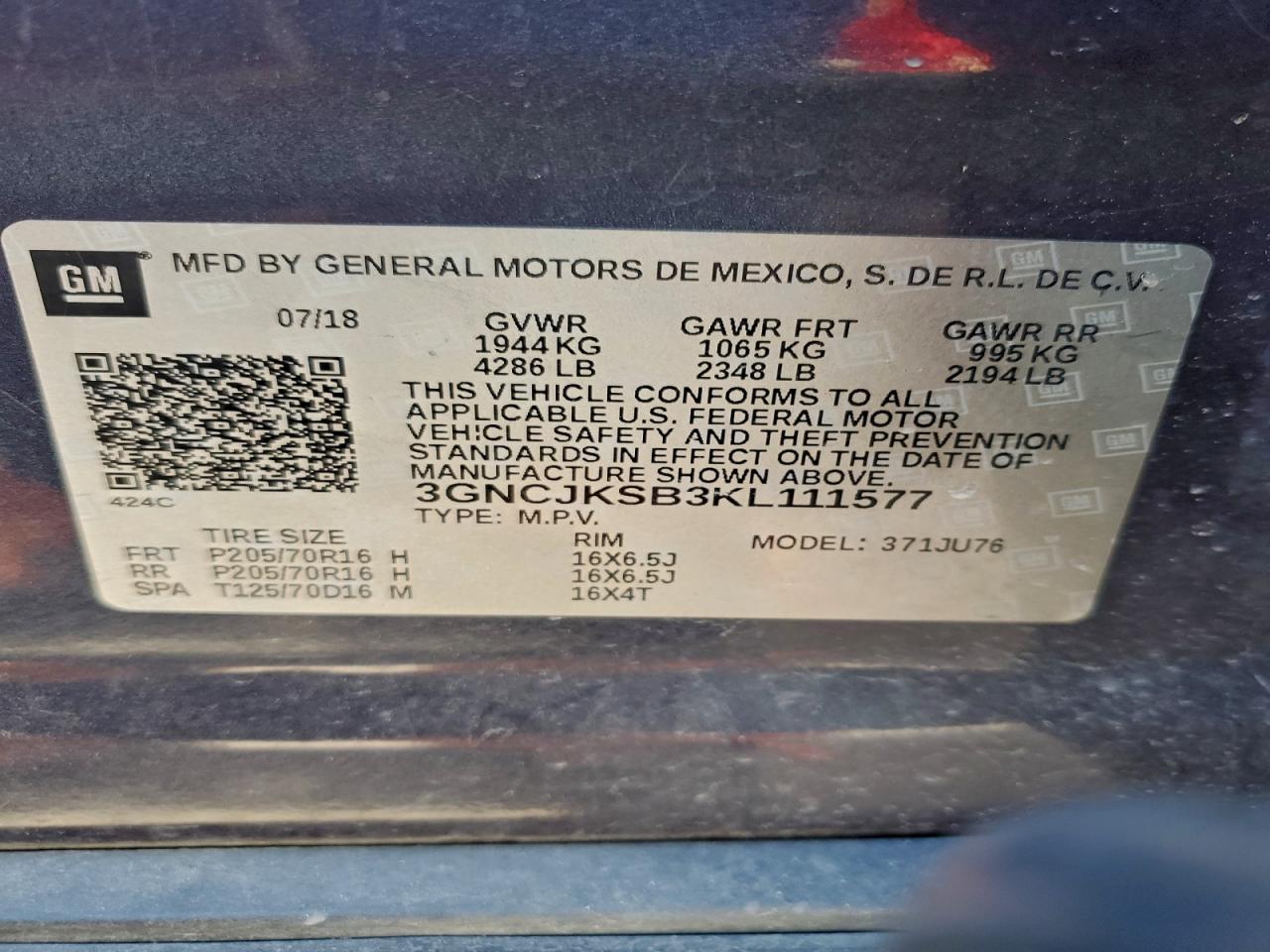 2019 CHEVROLET TRAX LS photo 27