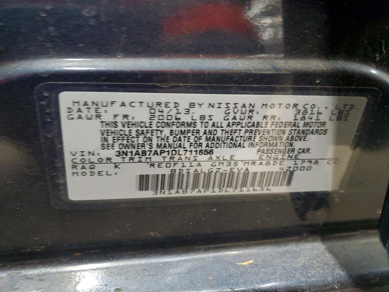 2013 NISSAN SENTRA S photo 13