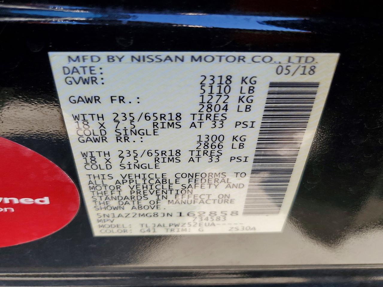 2018 NISSAN MURANO S photo 14
