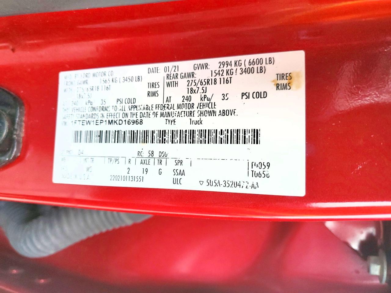 2021 FORD F150 SUPERCREW photo 34