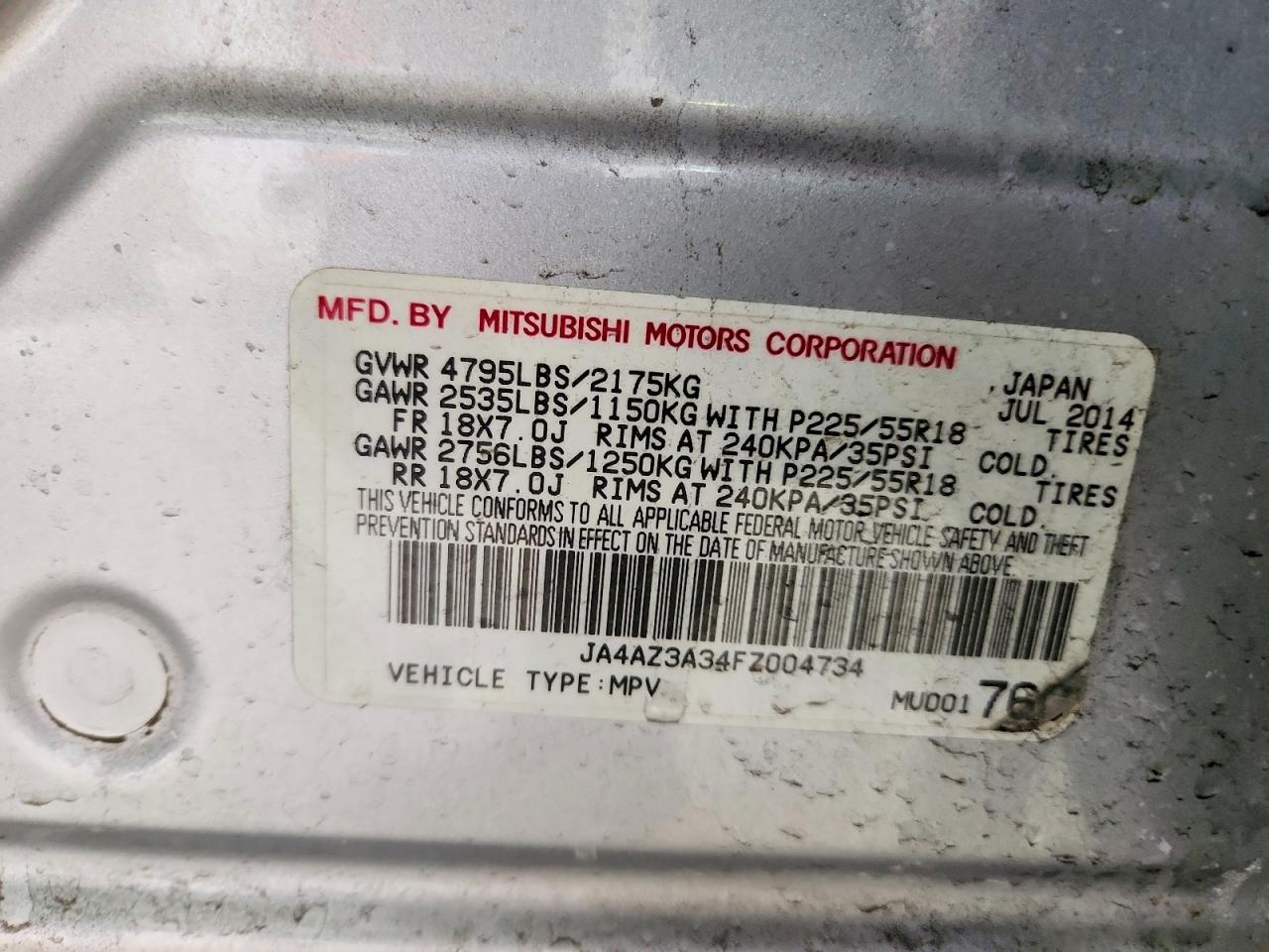 2015 MITSUBISHI OUTLANDER SE photo 13