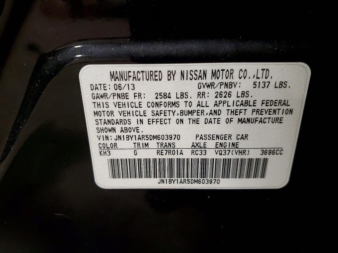 2013 INFINITI M37 X photo 12