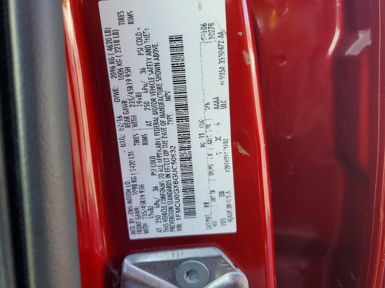 2016 FORD ESCAPE SE photo 13