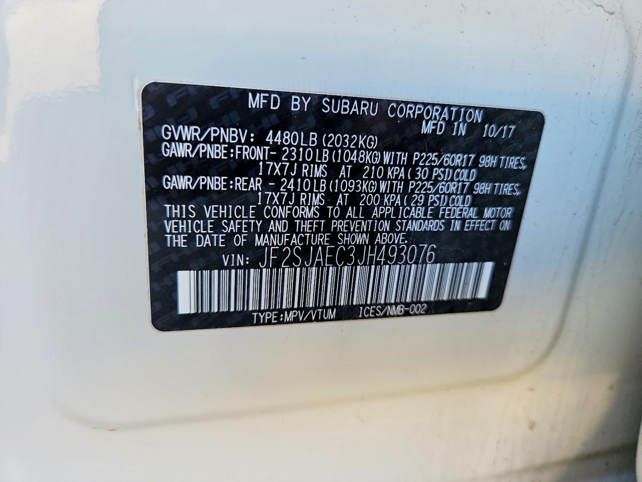2018 SUBARU FORESTER 2.5I PREMIUM photo 12