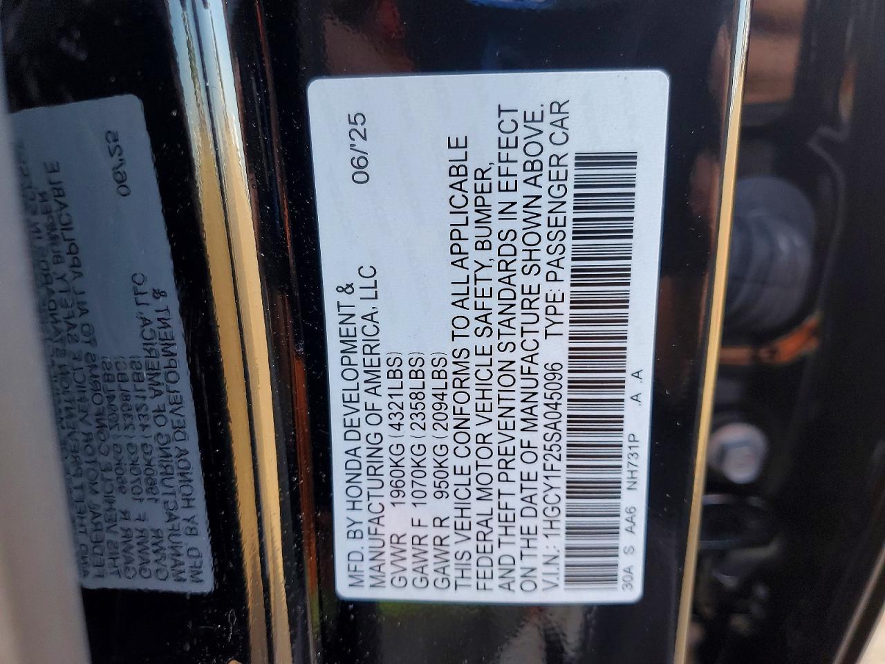 2025 HONDA ACCORD LX photo 12