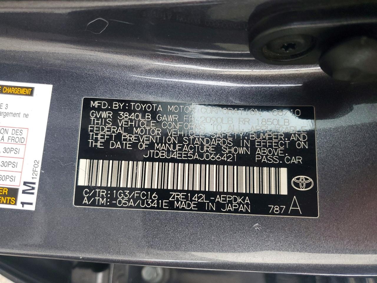 2010 TOYOTA COROLLA BASE photo 12
