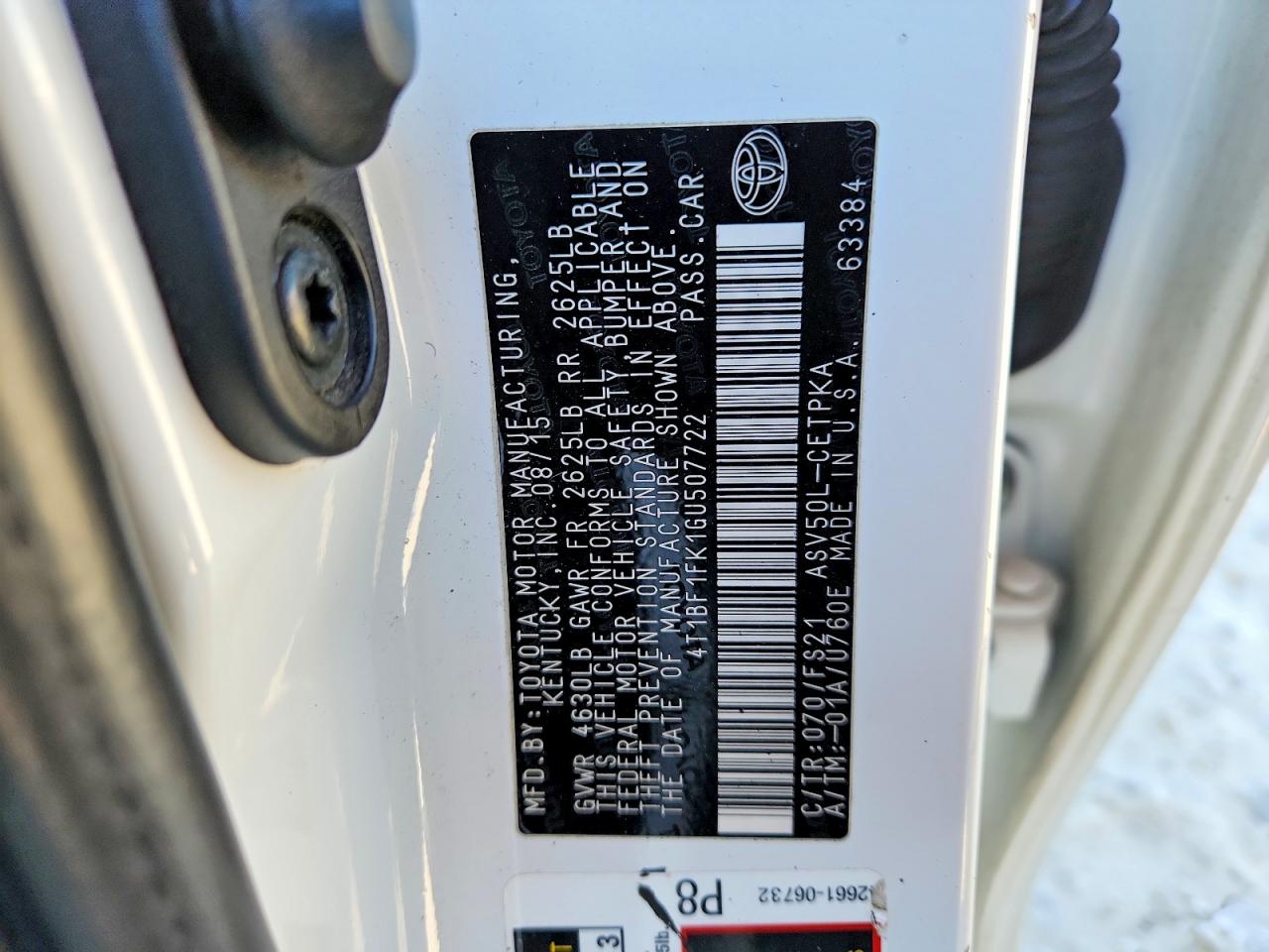 2016 TOYOTA CAMRY LE photo 23