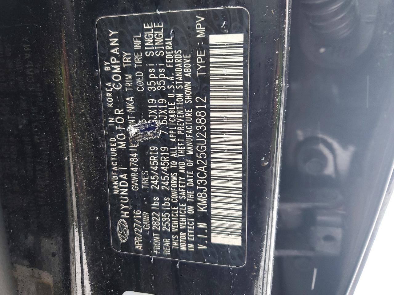 2016 HYUNDAI TUCSON LIMITED photo 12