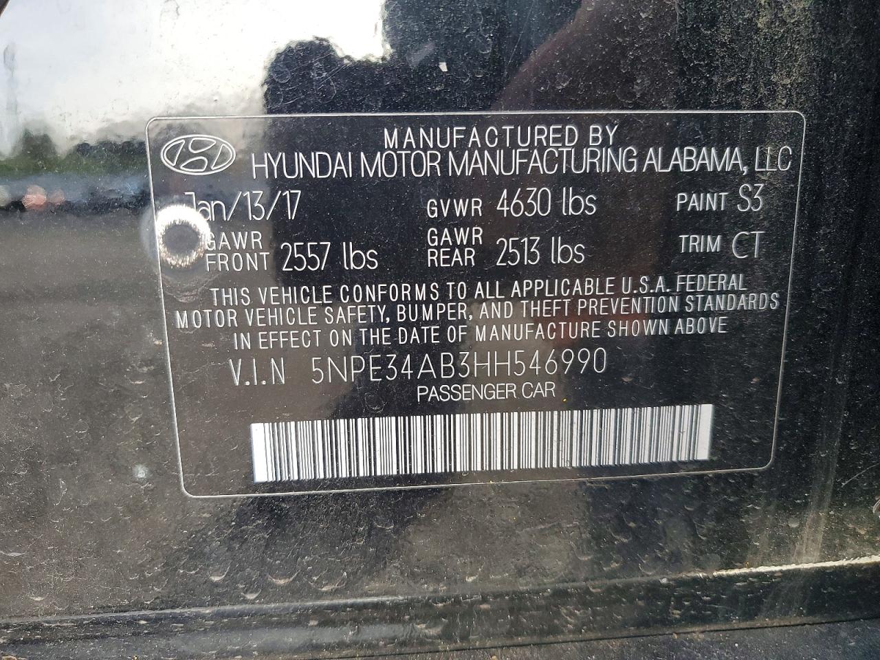 2017 HYUNDAI SONATA SPORT photo 12