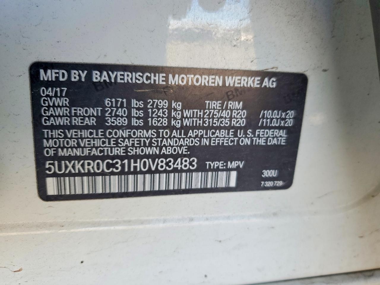 2017 BMW X5 XDRIVE35I photo 14