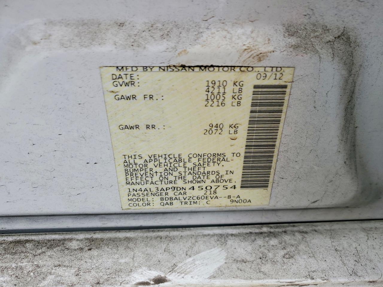2013 NISSAN ALTIMA 2.5 photo 23