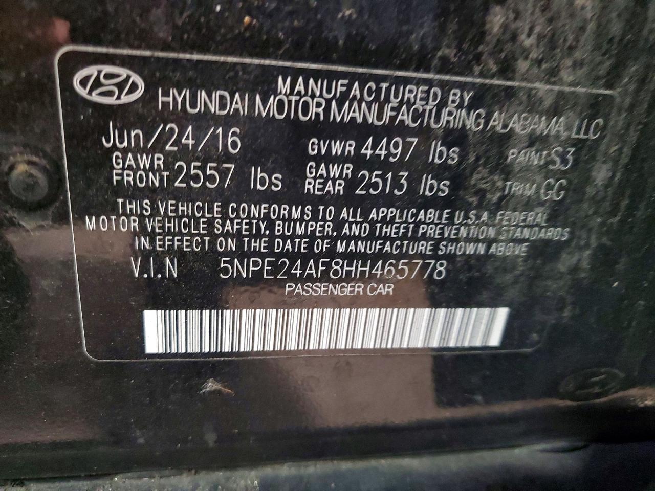 2017 HYUNDAI SONATA SE photo 34