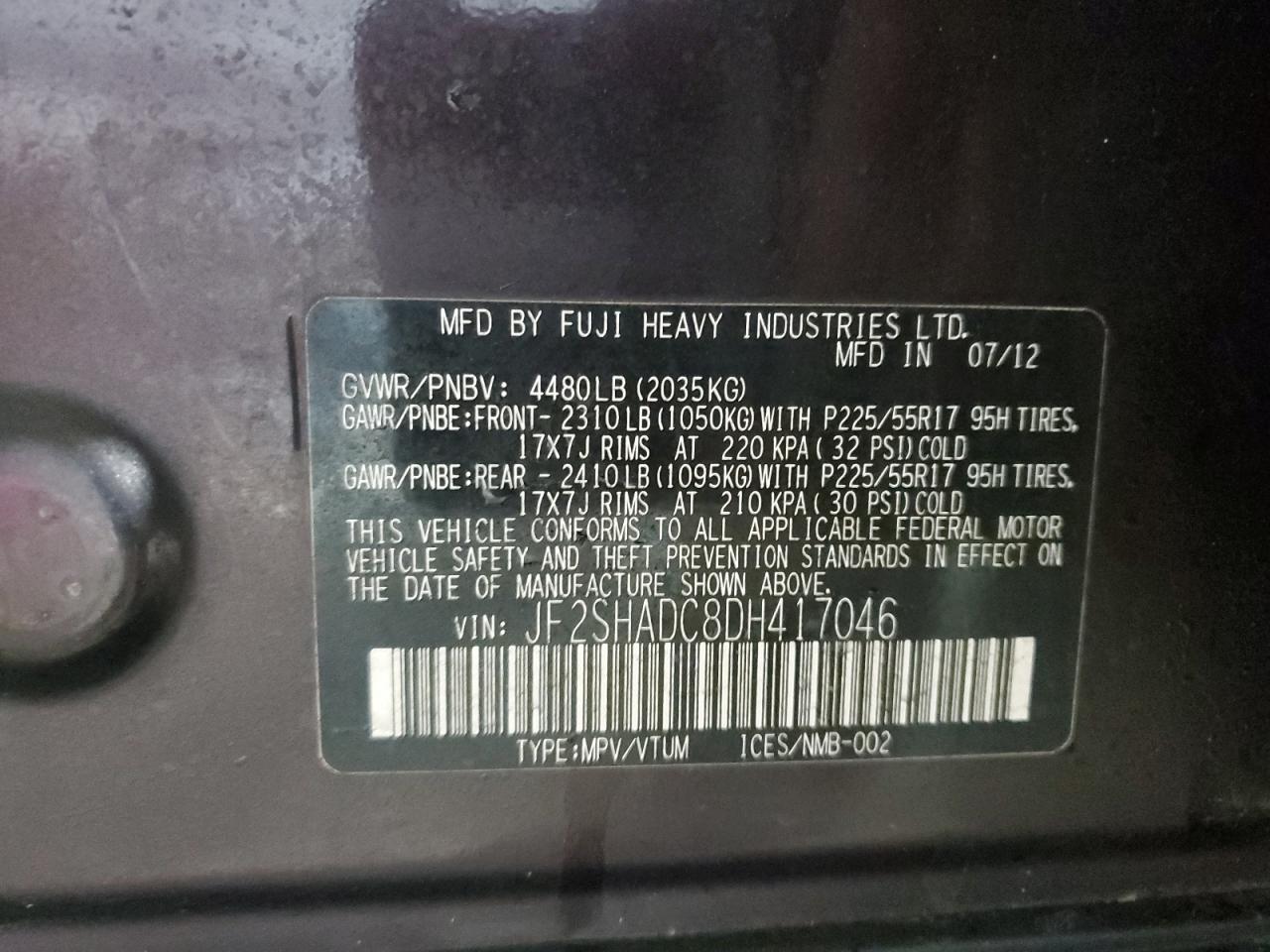 2013 SUBARU FORESTER 2.5X PREMIUM photo 12