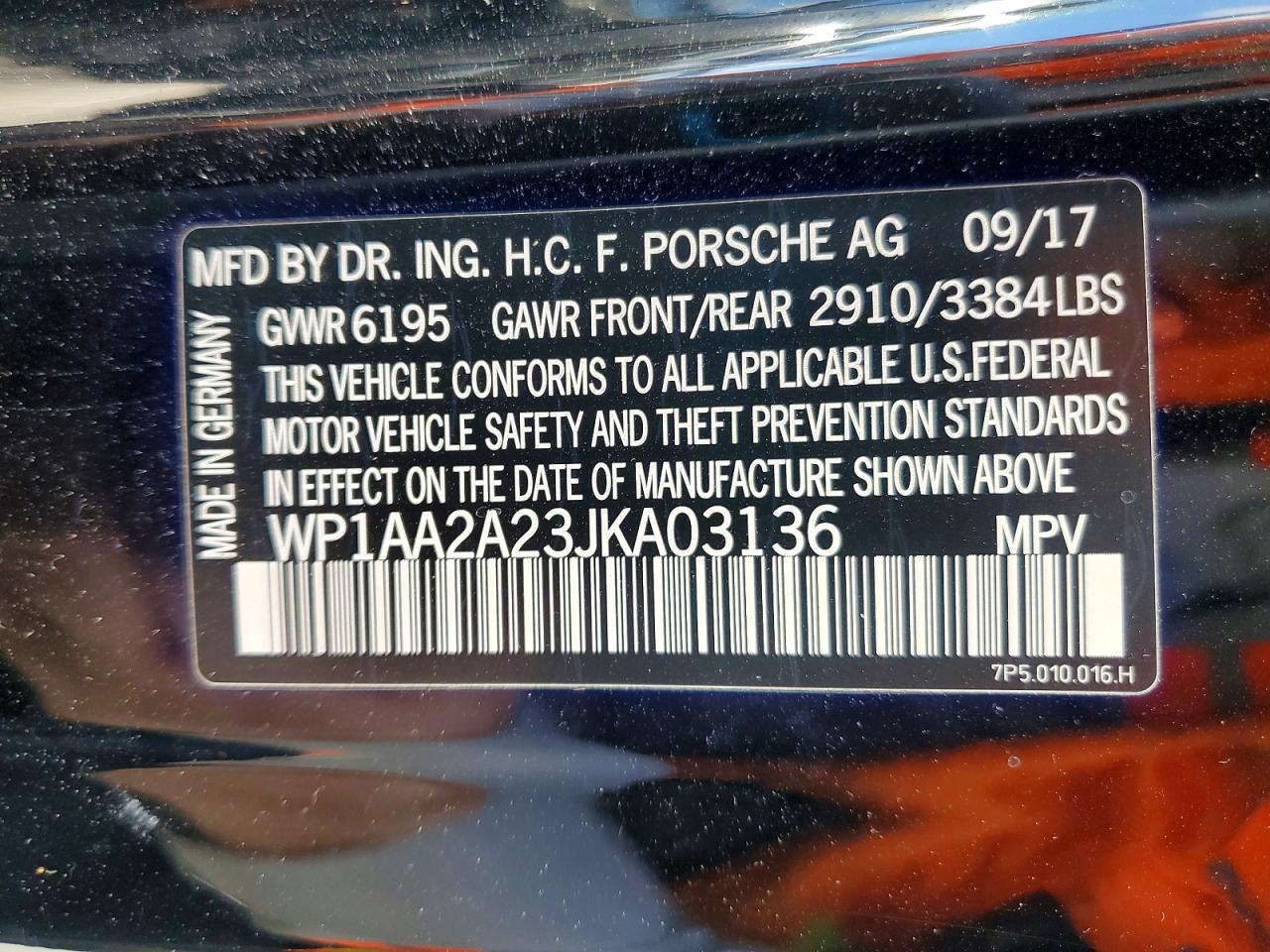 2018 PORSCHE CAYENNE photo 12