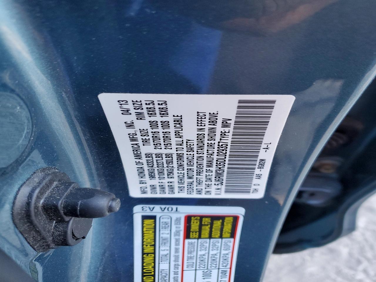 2013 HONDA CR-V LX photo 13
