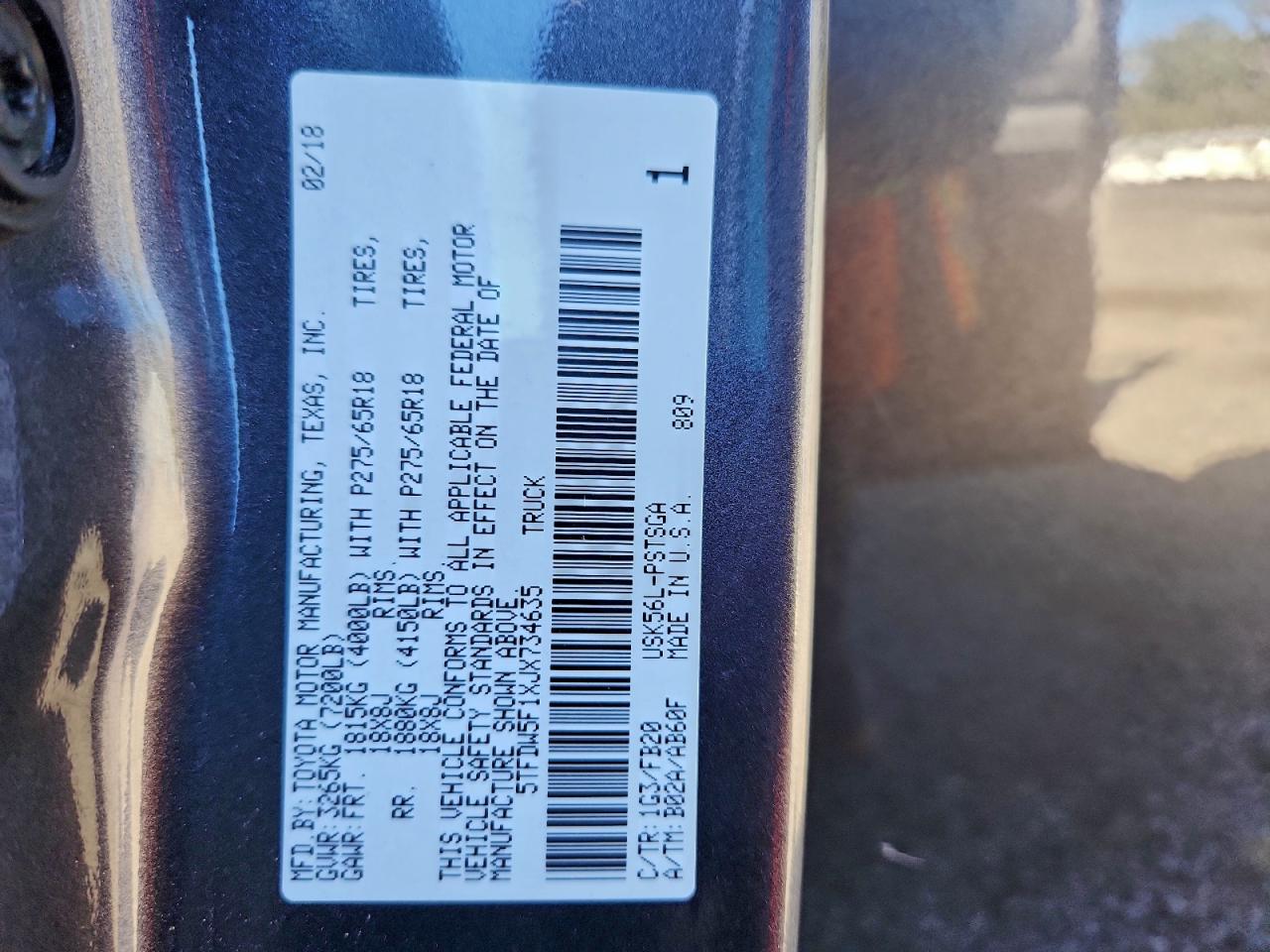 2018 TOYOTA TUNDRA CREWMAX SR5 photo 25